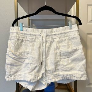 White Linen Shorts
